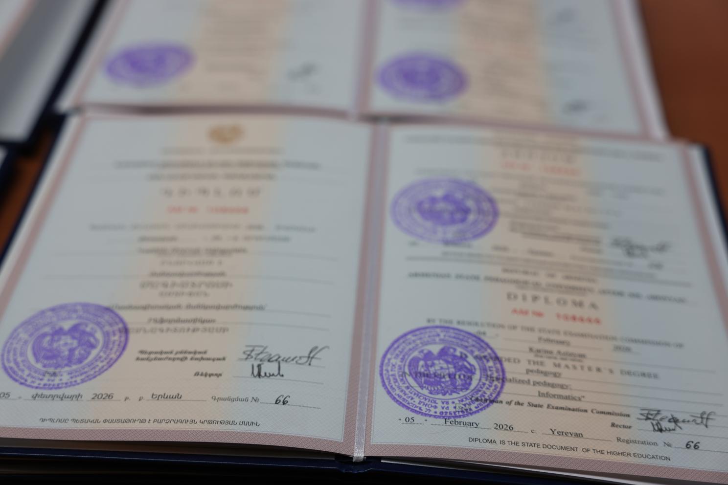 Դիպլոմներ՝ հեռակա մագիստրոսներին